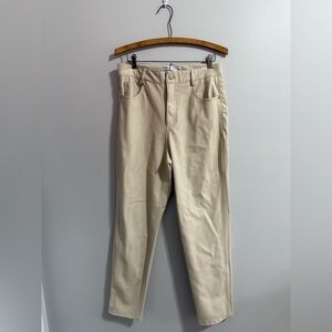 Zara Cream Faux Leather Pants NWT